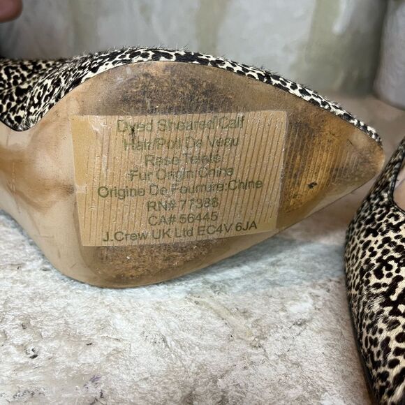 Madewell The Maddie speckled Calf leather Hair Heels sz 7 - Picture 6 of 8